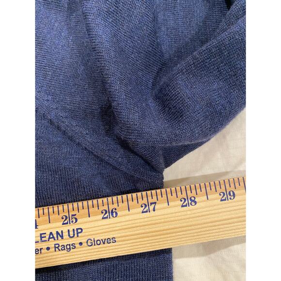 Jos. A. Bank Men's Sweater 3XB V-Neck Blue 100% Italian Merino Wool Pullover - Picture 6 of 7